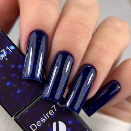 Esmalte en gel Desire №71 azul profundo con brillo 8ml KARO