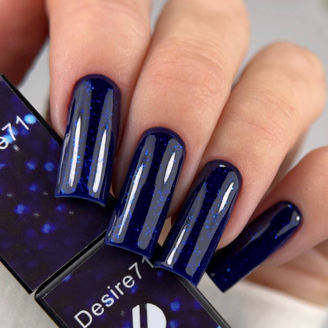 Esmalte en gel Desire №71 azul profundo con brillo 8ml KARO