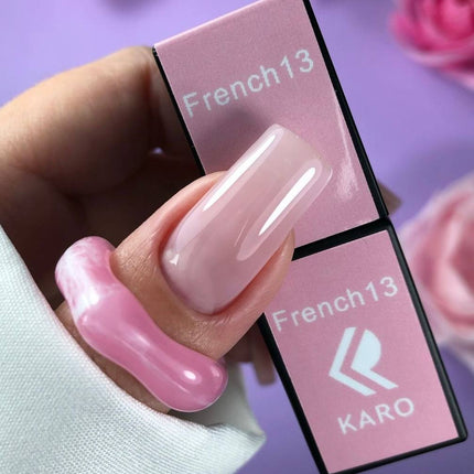 Esmalte en gel French 13 rosa claro translúcido 8ml KARO
