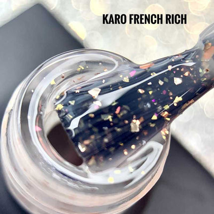 Esmalte en gel French Rich leche con hoja de oro 8ml KARO
