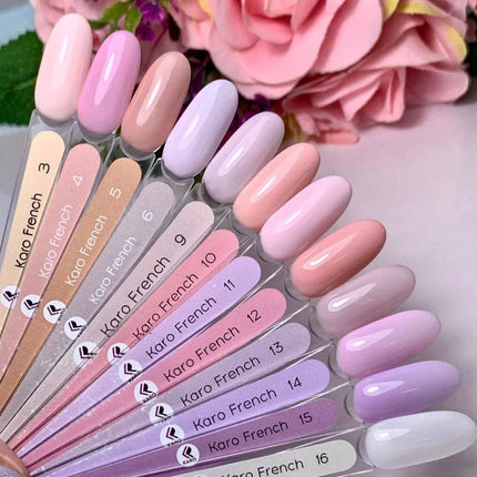 Esmalte en gel French 13 rosa claro translúcido 8ml KARO