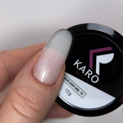 Karo Builder Gel №12 Milk with shimmer 15ml