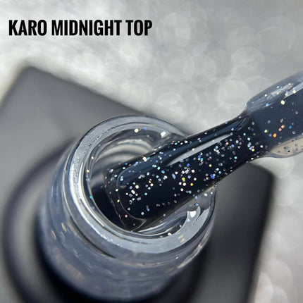 Top Coat Midnight with glitter 10ml Karo