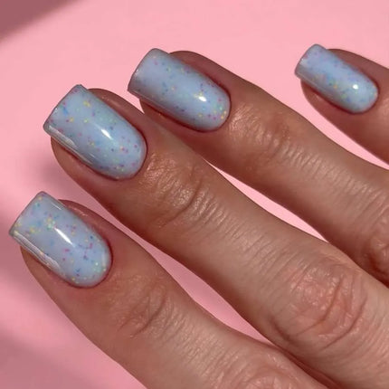 Luna Tutti Frutti Capa de base №18 Azul claro con escamas multicolores 13ml
