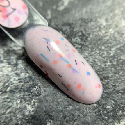 Luna Tutti Frutti Base №21 Milky Pink with multicolored shapes 13ml