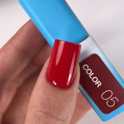 Esmalte en gel Luna Nº005 Color Rojo Cardenal 8ml