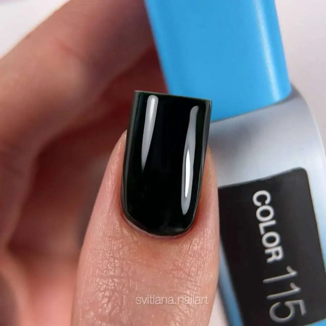 Esmalte en gel Luna Nº115 Color Negro Verde 13ml