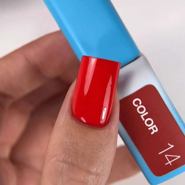 Esmalte en gel Luna Nº014 Color Rojo Brillante 8ml
