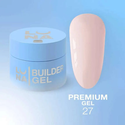 Luna Premium Gel №27 Milky with pink undertone 15ml