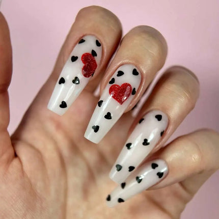 Luna Top Romantic Black with decorative hearts 13ml