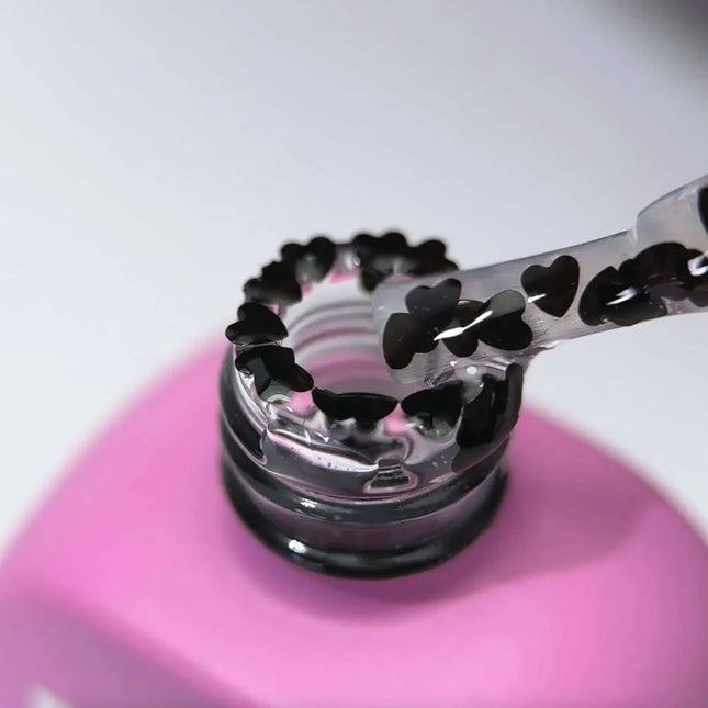 Luna Top Romantic Black with decorative hearts 13ml