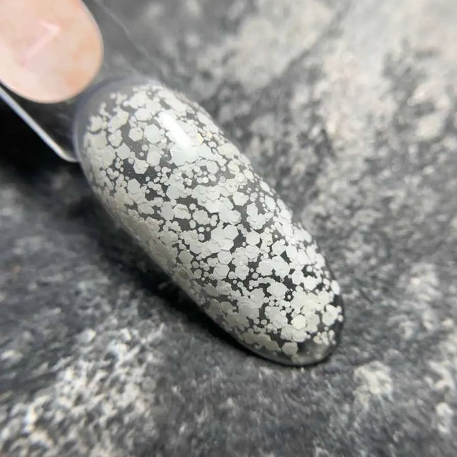 Luna Bubble Gel №01 clear with white glitter 5ml