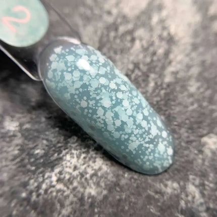 Gel de burbujas Luna №02 azul claro con brillo blanco 5ml