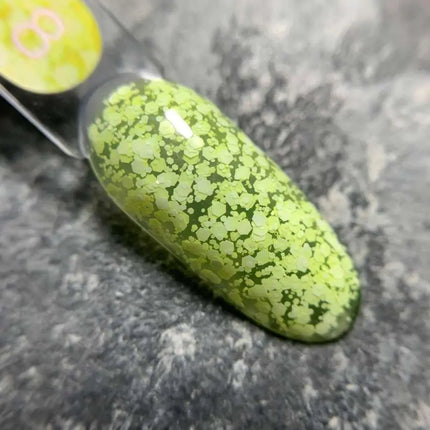Gel de burbujas Luna №08 amarillo con brillo blanco 5ml