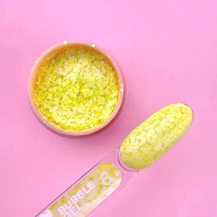 Gel de burbujas Luna №08 amarillo con brillo blanco 5ml