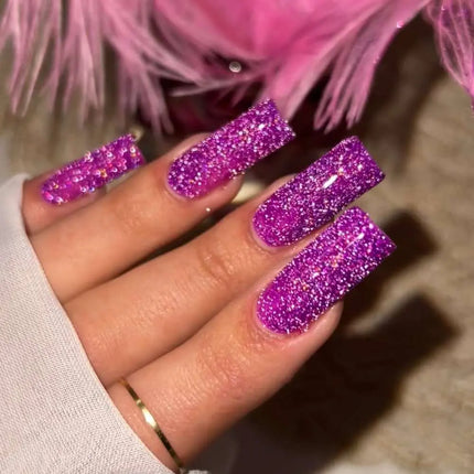Luna Gel Polish №216 Reflection Purple with multicolor sparkles 8ml