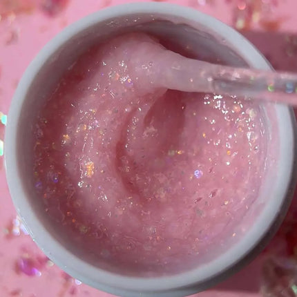 Luna Diamond Gel №02 Pale Pink with Glitter 15ml