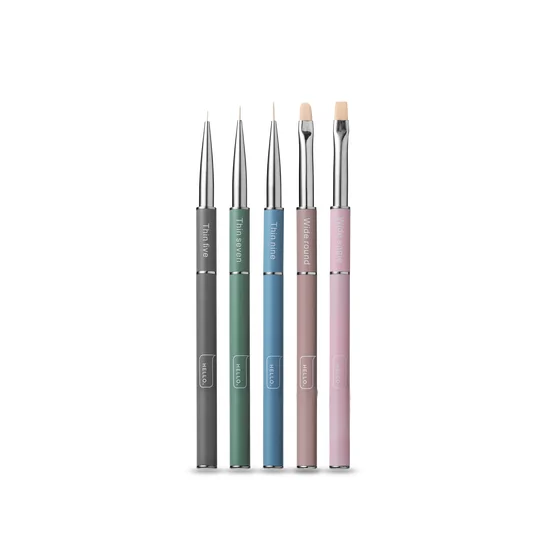 Nail brushes set 5 pcs in set HEYLOVE - Nail Art Brushes