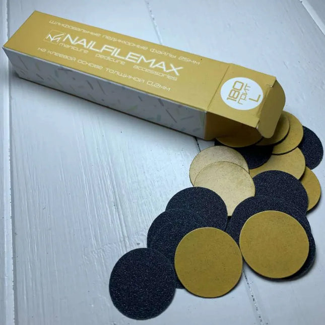 Limas desechables para pedicura disco Nailfilemax L 180 grit 100 unidades