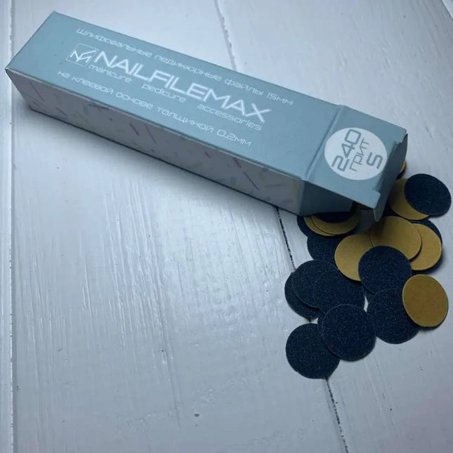 Limas desechables para pedicura disco Nailfilemax S grano 240 100 piezas