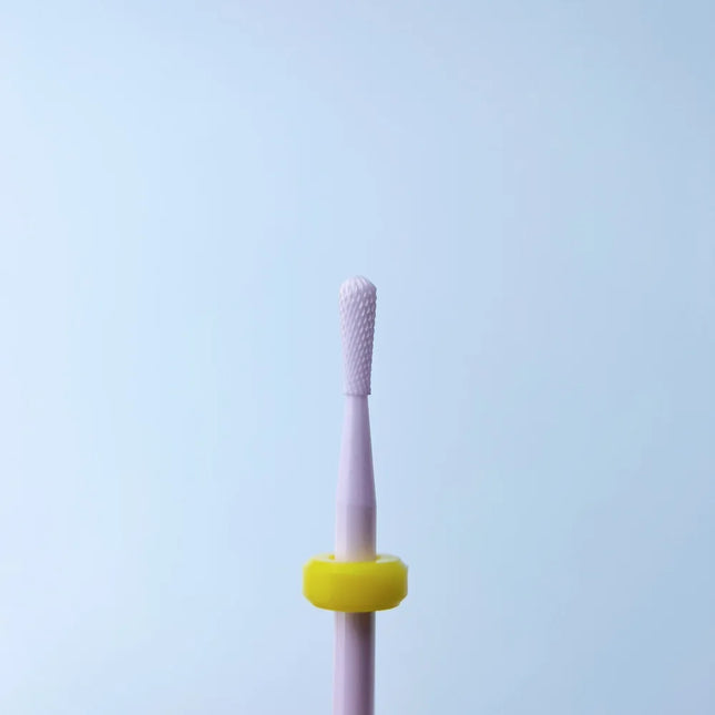 Pink ceramic nail drill bit “Reverse Pear mini” 2*5mm Yellow - Ceramic nail drill bits