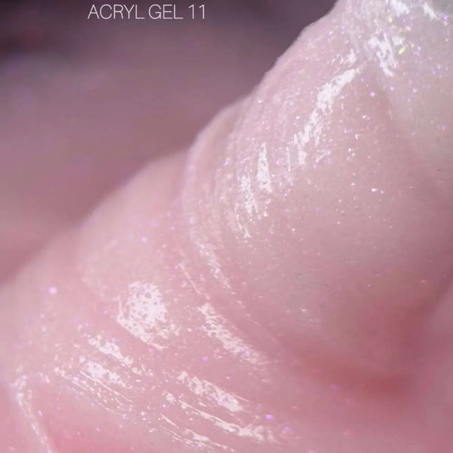 Saga Acryl Gel №11 Soft pink with shimmer 13ml
