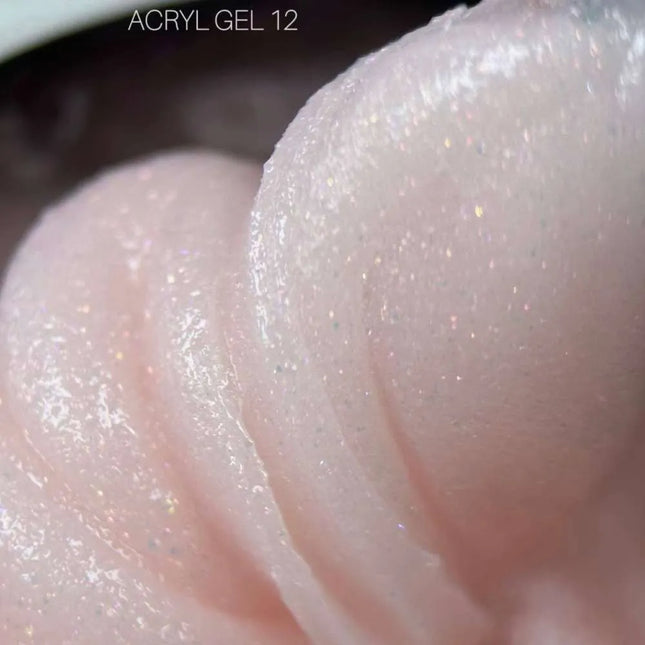 Saga Acryl Gel №12 Soft peach with shimmer 13ml