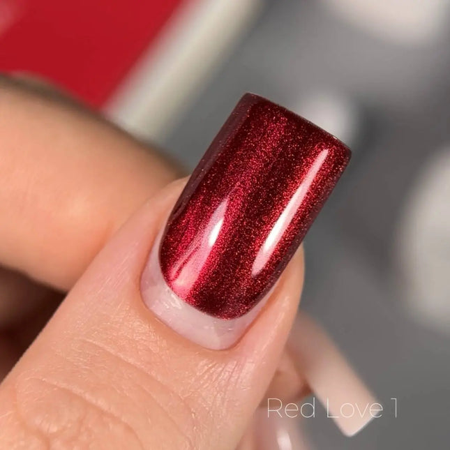 Esmalte en gel Saga Love Red 1 Shimmer 10 ml