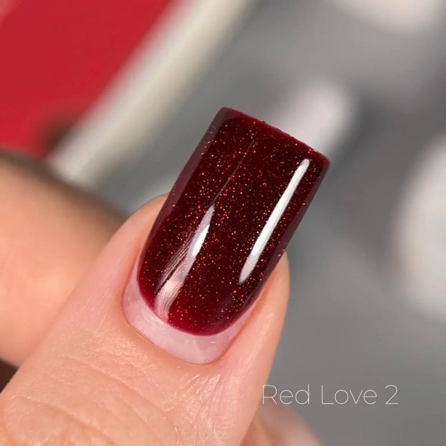 Esmalte en gel Saga Love Red 2 Shimmer 10 ml