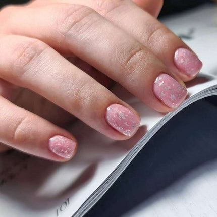 Saga Leaf Base №03 Soft pink with silver foil 9ml