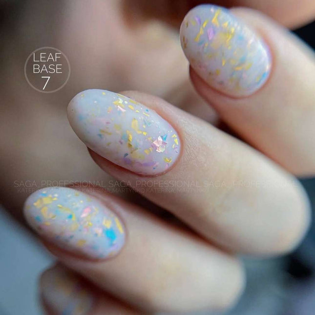 Saga Leaf Base №07 milky with color foil 9ml