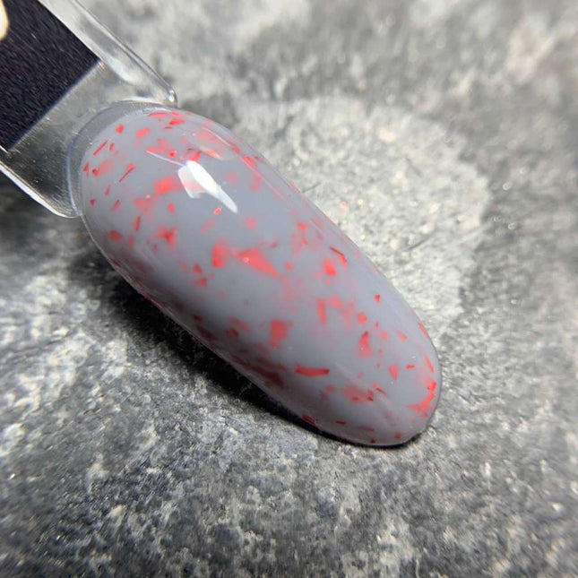 Saga Leaf Capa de base №16 Gris con papel rojo 9ml