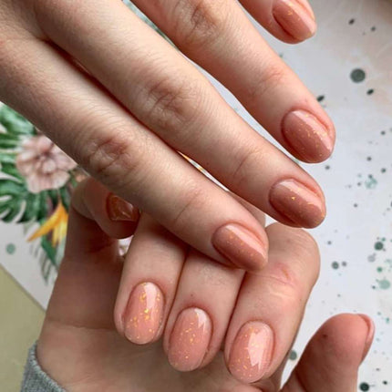 Saga Leaf Base №20 Peach with gold foil 9ml