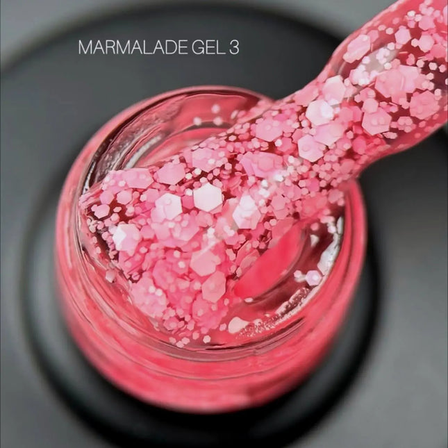Esmalte en gel Saga Marmalade nº 02 naranja suave con escamas 9ml