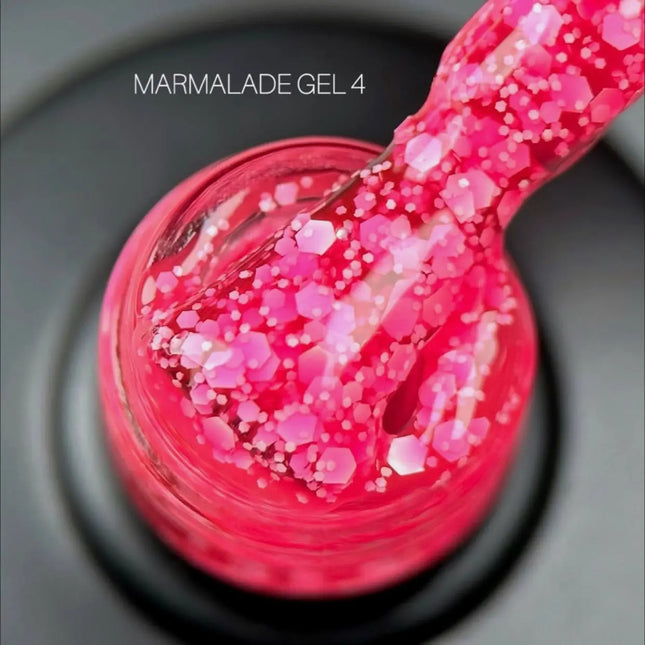 Esmalte en gel Saga Marmalade nº 02 naranja suave con escamas 9ml