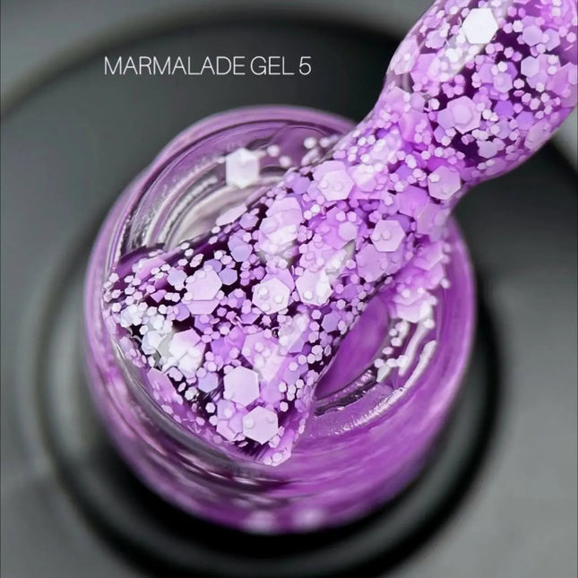 Esmalte en gel Saga Marmalade nº 02 naranja suave con escamas 9ml