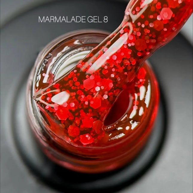 Esmalte en gel Saga Marmalade nº 02 naranja suave con escamas 9ml