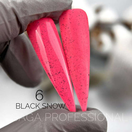 Saga Black Snow №6 coral con migas negras 9ml