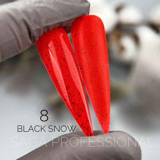 Saga Black Snow №7 amarillo con migas negras 9ml