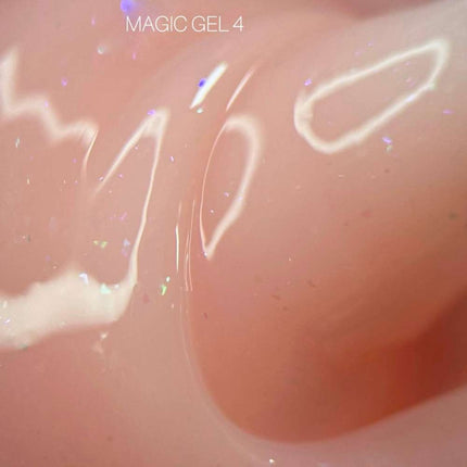 Saga Magic Gel №04 Peach with holographic foil 15ml