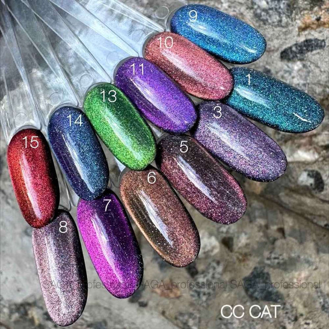 Saga Cat Eye Chameleon №03 Lilac Green 9ml