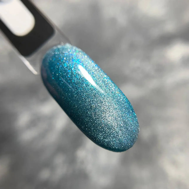 Saga Cat Eye Shine №06 Aqua con brillo azul 10ml