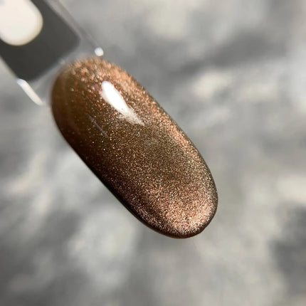 Saga Cat Eye Shine №11 Brown with golden glitter 9ml