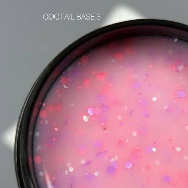 Saga Coctail Capa de base №3 Rosa con figuras 13ml