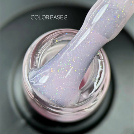 Saga Color Capa de base №08 Rosa polvoriento con brillo 9ml