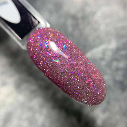 Saga Fiery Gel Polish №16 Lilac Pink with foil 10ml