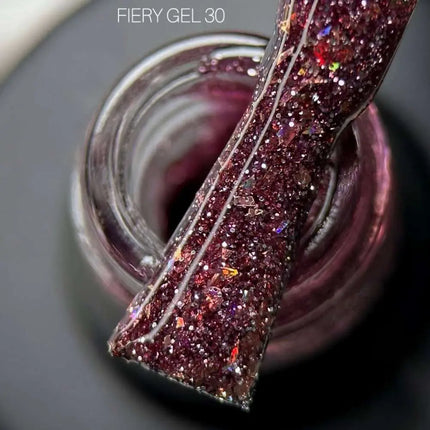 Saga Fiery Gel Polish n.º 30 Sangría con foil 9ml