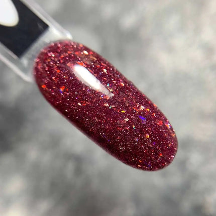 Saga Fiery Gel Polish №31 Claret with foil 9ml