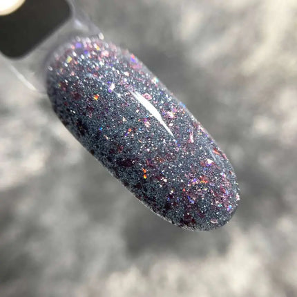 Saga Fiery Gel Polish №32 Slate Gray with foil 9ml