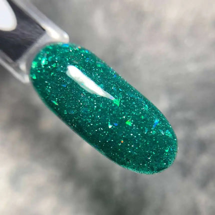 Saga Fiery Gel Polish №36 Emerald with foil 9ml